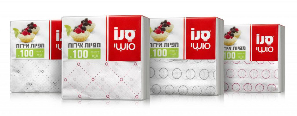 סנו סושי, מפיות אירוח מודפסות (צילום יח"צ)